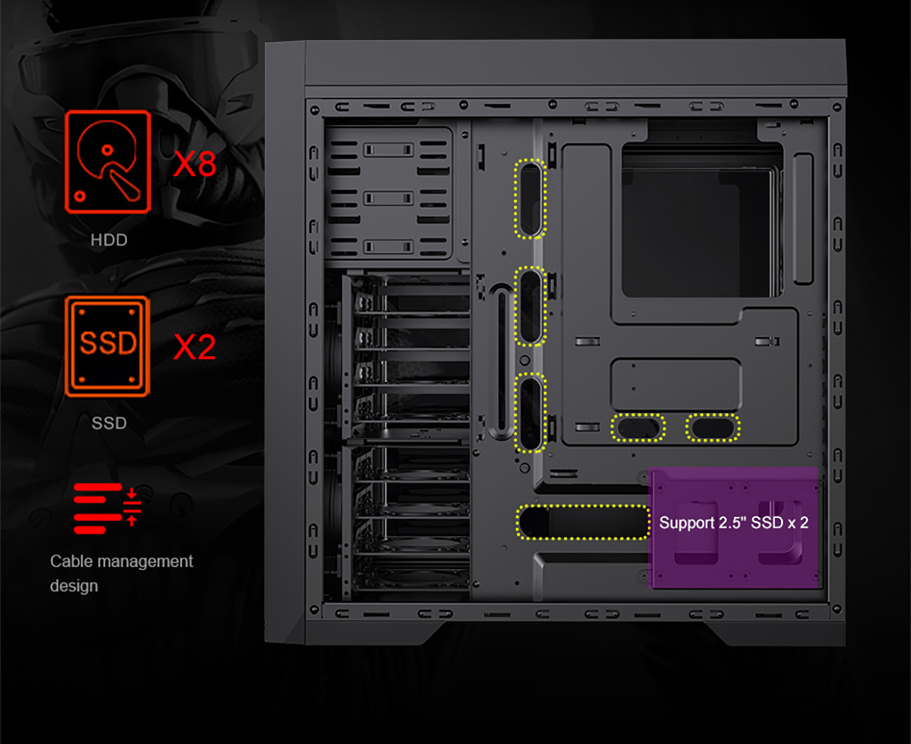 GAMEMAX Master TG Black Tempered Glass Full Tower Computer Case